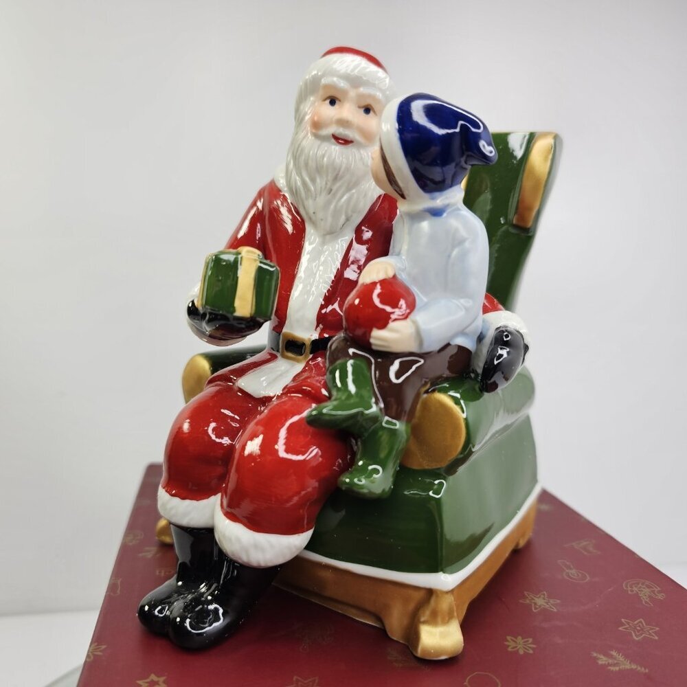Villeroy & Boch Christmas Santa On Armchair Rare Music Box 14-8327-6636